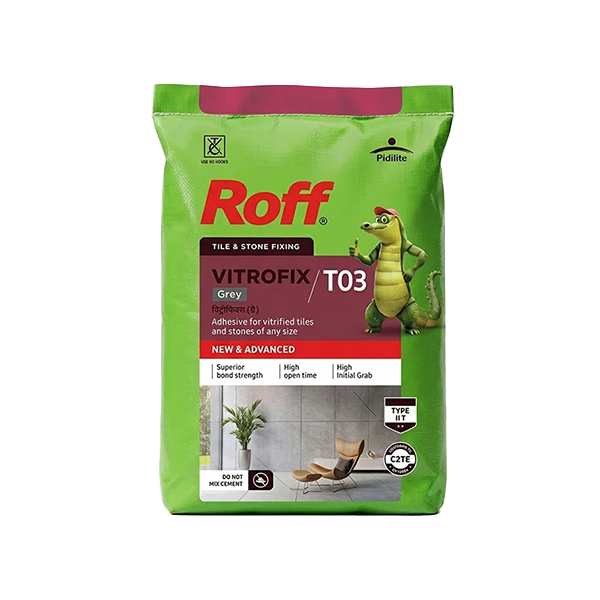 Roff T03 VFA Tile Adhesive, Grey, 20 Kg Bag